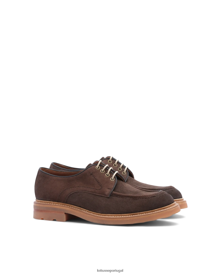 ponto Lottusse homens bonaire deer mocassins derby de camurça café 86F22T43 calçados