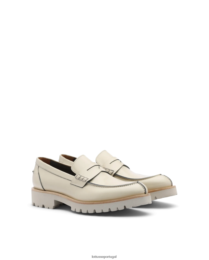 ponto Lottusse homens covent mocassins brilhantes bege 86F22T92 calçados