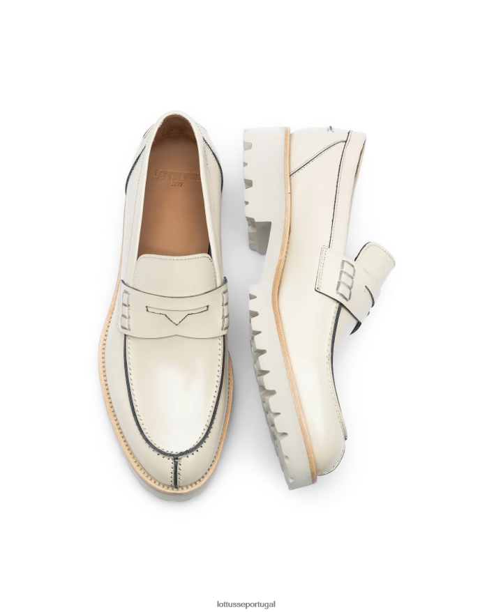 ponto Lottusse homens covent mocassins brilhantes bege 86F22T92 calçados