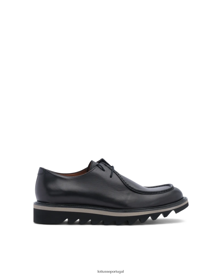 ponto Lottusse homens dublin mocassins derby com salto cunha preto 86F22T180 calçados