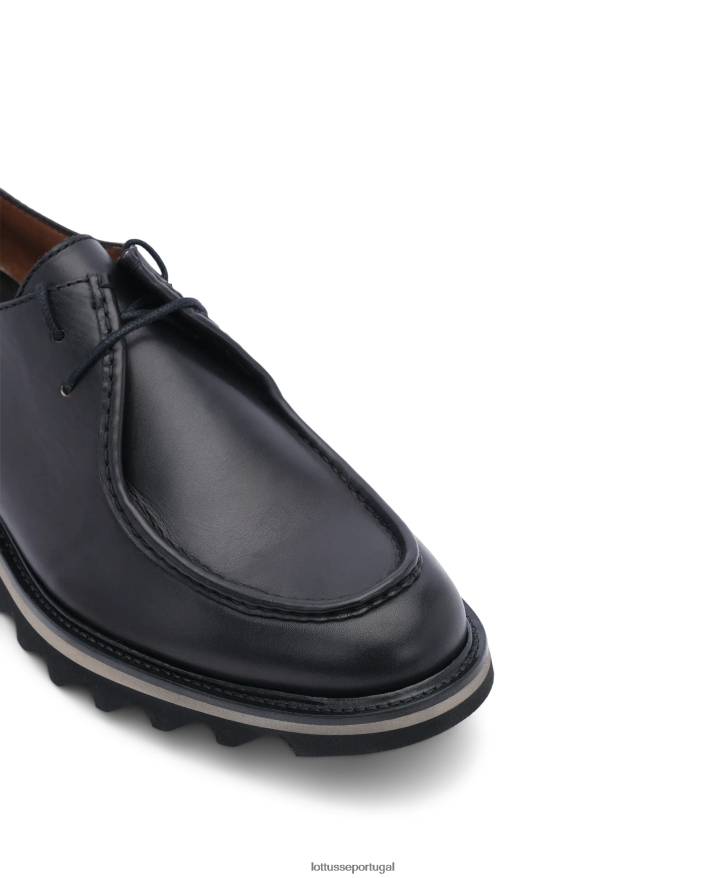 ponto Lottusse homens dublin mocassins derby com salto cunha preto 86F22T180 calçados