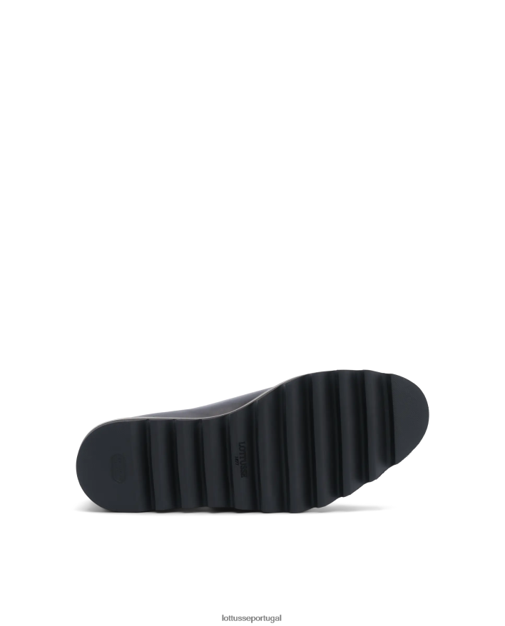 ponto Lottusse homens dublin mocassins derby com salto cunha preto 86F22T180 calçados