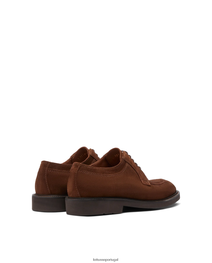 ponto Lottusse homens mocassim baltimore bezerro camurça derby marrom 86F22T161 calçados