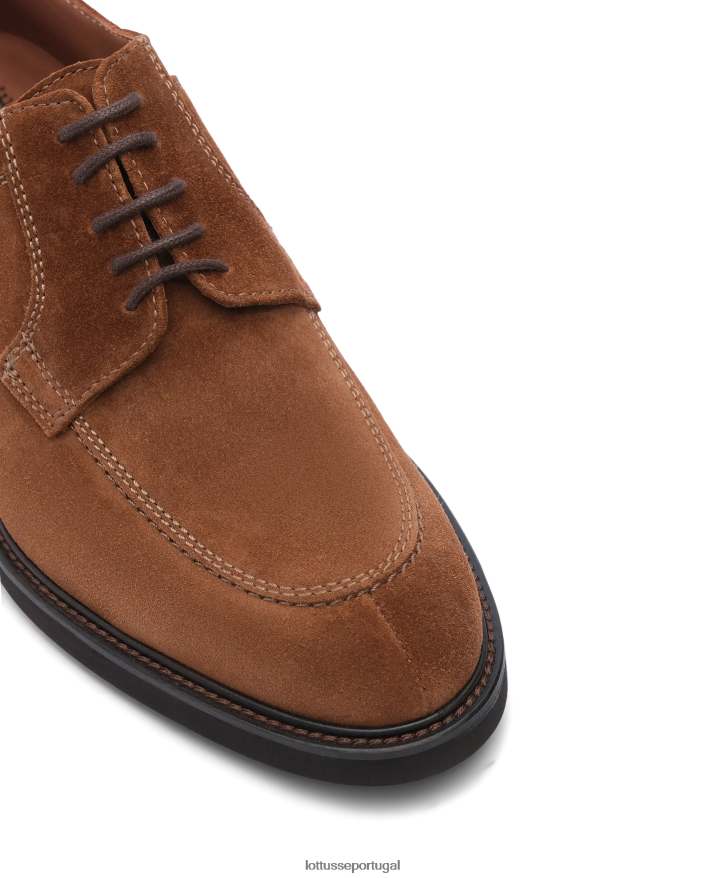 ponto Lottusse homens mocassim baltimore bezerro camurça derby marrom 86F22T161 calçados
