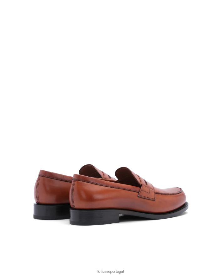 ponto Lottusse homens mocassins de bezerro de anilina crosta kingstown marrom 86F22T44 calçados