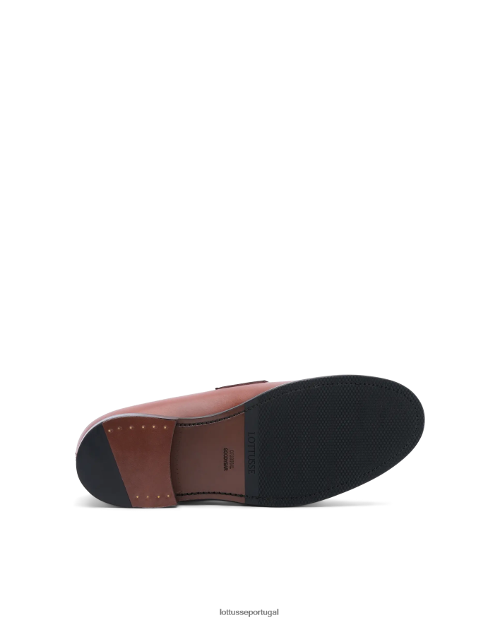 ponto Lottusse homens mocassins de bezerro de anilina crosta kingstown marrom 86F22T44 calçados