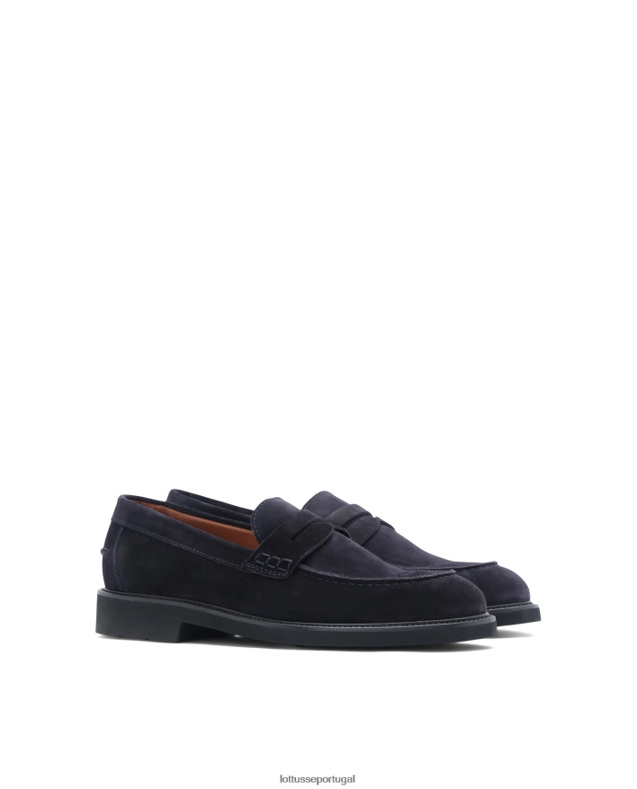 ponto Lottusse homens mocassins de camurça baltimore marinha 86F22T164 calçados