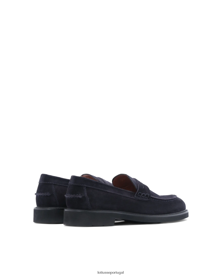 ponto Lottusse homens mocassins de camurça baltimore marinha 86F22T164 calçados