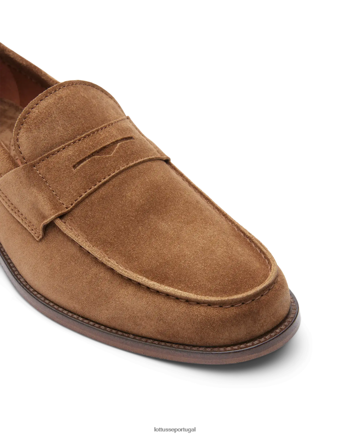 ponto Lottusse homens mocassins de camurça daytona marrom 86F22T64 calçados