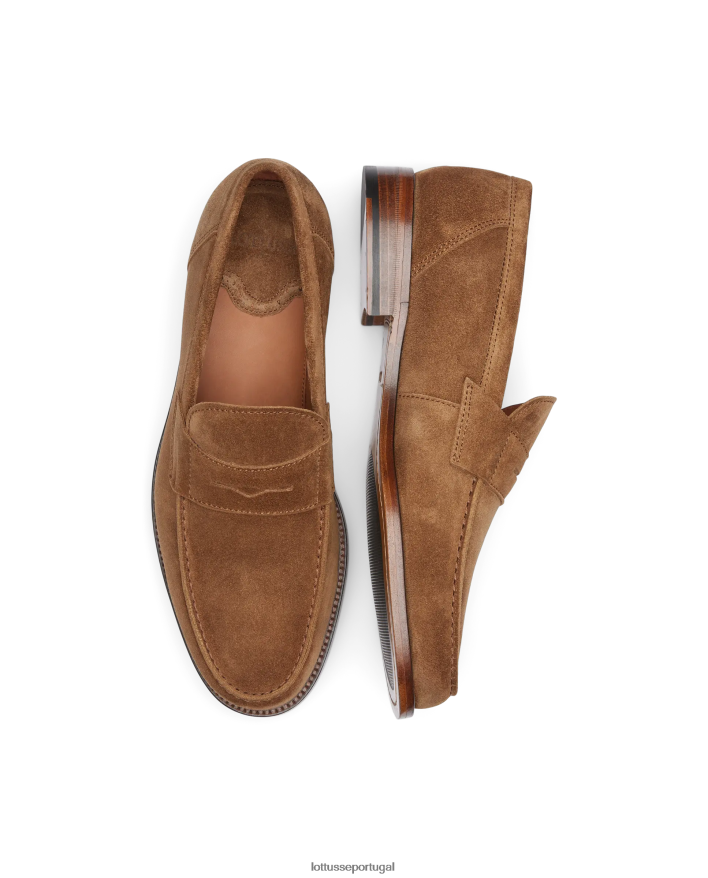 ponto Lottusse homens mocassins de camurça daytona marrom 86F22T64 calçados