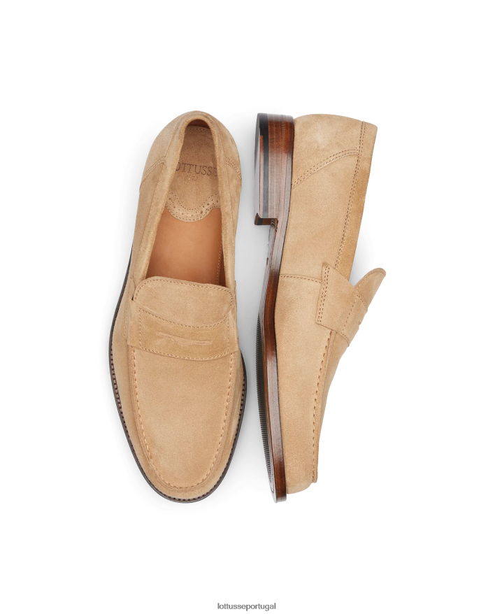 ponto Lottusse homens mocassins de camurça daytona marrom 86F22T65 calçados