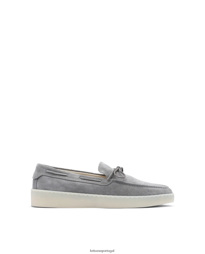 ponto Lottusse homens mocassins de camurça fornells cinza chumbo 86F22T73 calçados