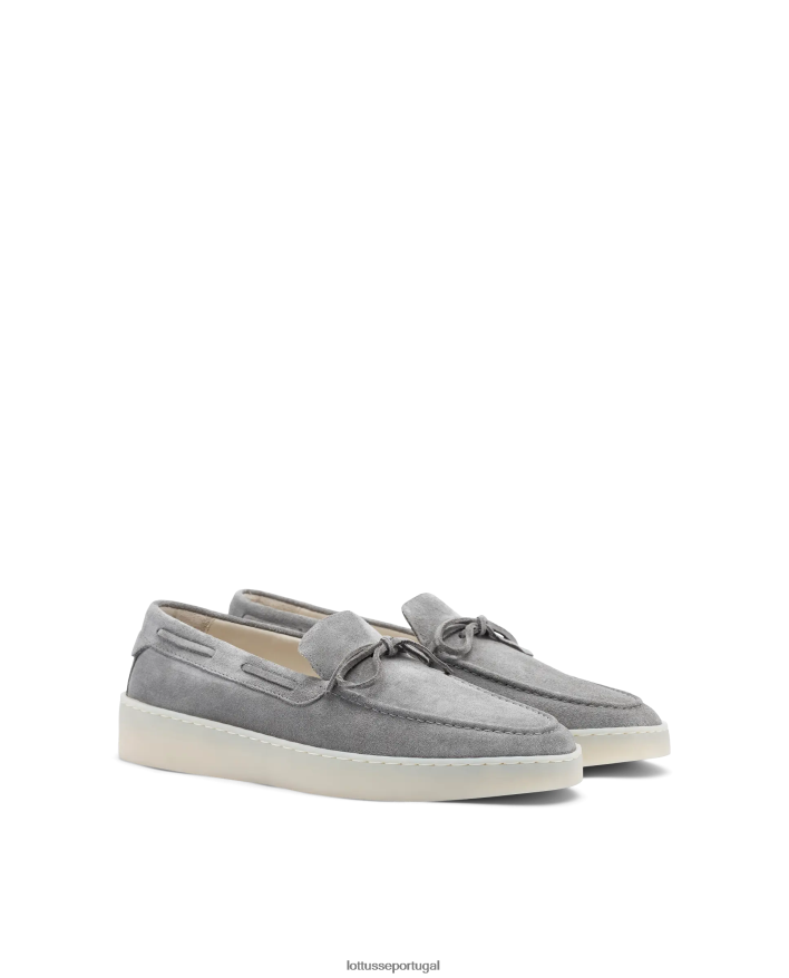 ponto Lottusse homens mocassins de camurça fornells cinza chumbo 86F22T73 calçados