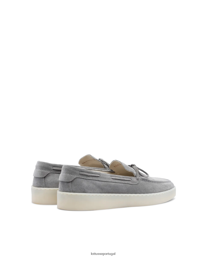 ponto Lottusse homens mocassins de camurça fornells cinza chumbo 86F22T73 calçados