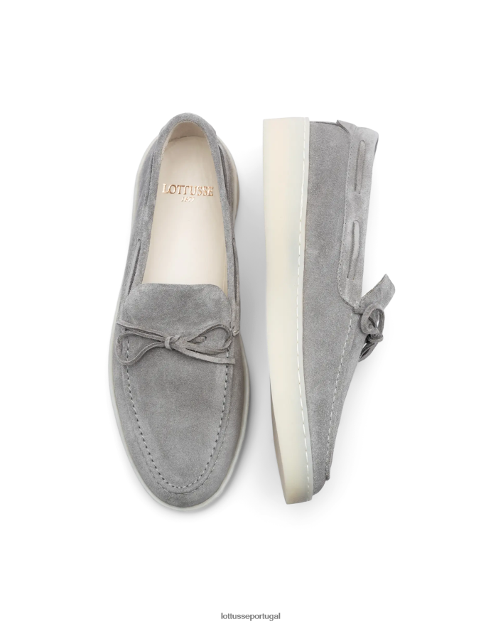 ponto Lottusse homens mocassins de camurça fornells cinza chumbo 86F22T73 calçados