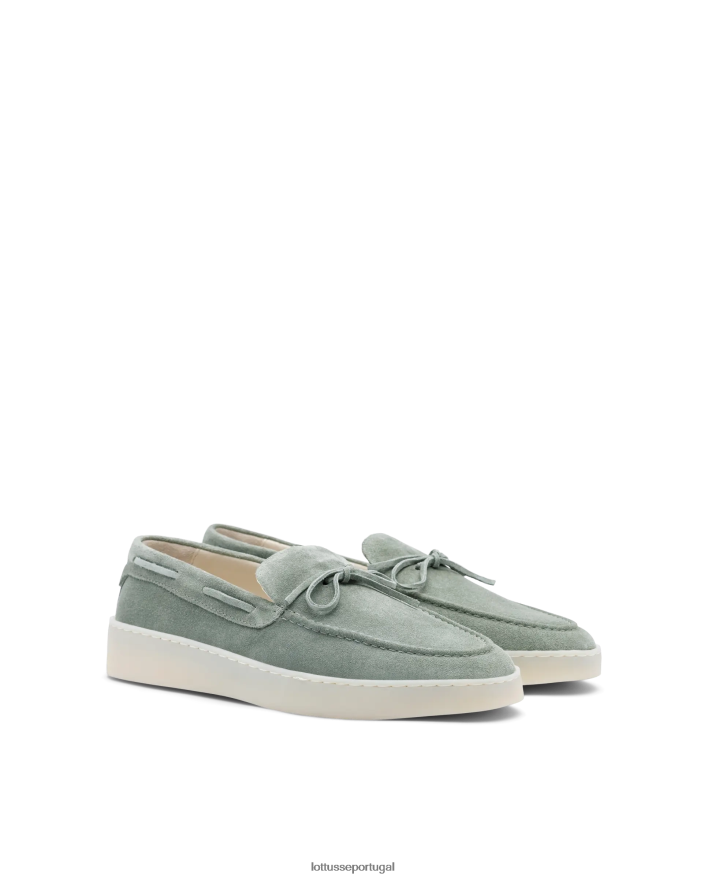 ponto Lottusse homens mocassins de camurça fornells verde 86F22T71 calçados