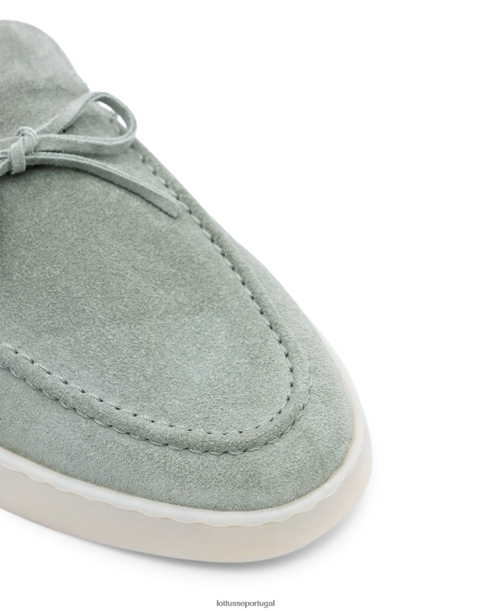 ponto Lottusse homens mocassins de camurça fornells verde 86F22T71 calçados