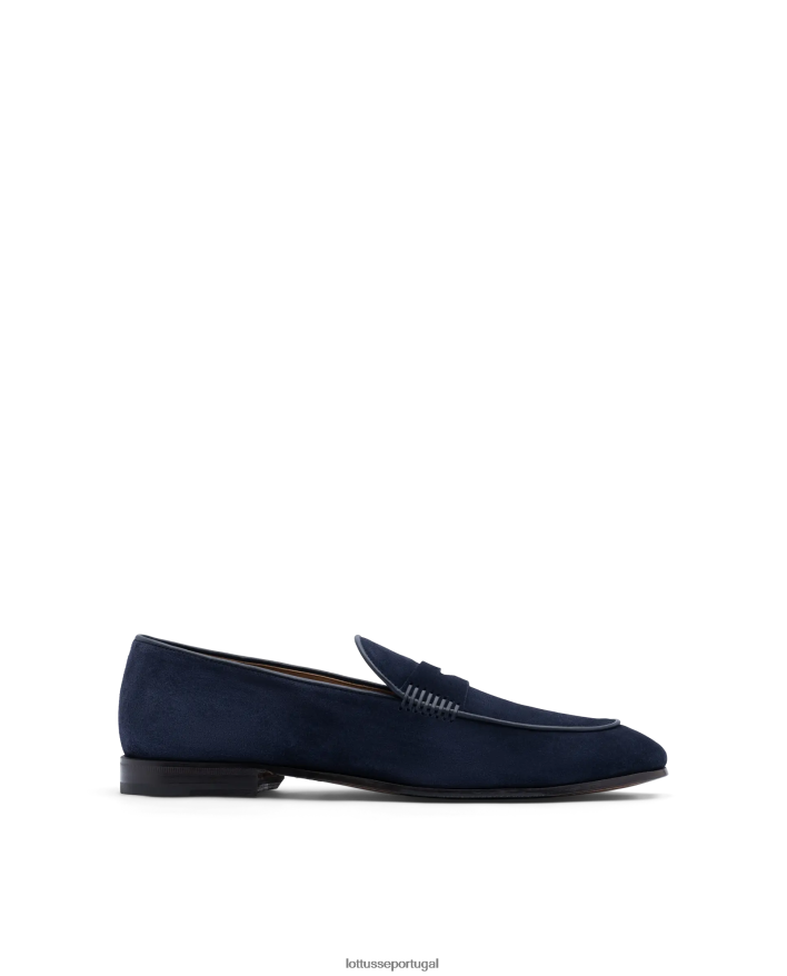 ponto Lottusse homens mocassins de camurça verona azul marinho 86F22T78 calçados