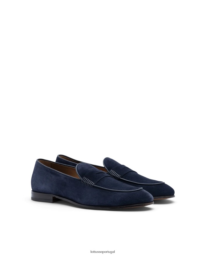 ponto Lottusse homens mocassins de camurça verona azul marinho 86F22T78 calçados
