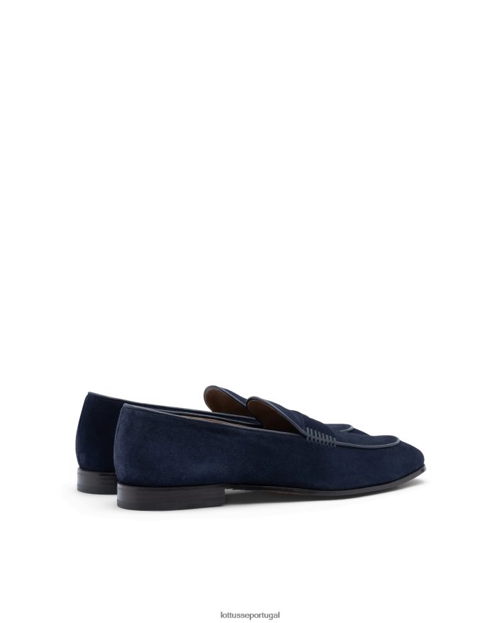 ponto Lottusse homens mocassins de camurça verona azul marinho 86F22T78 calçados