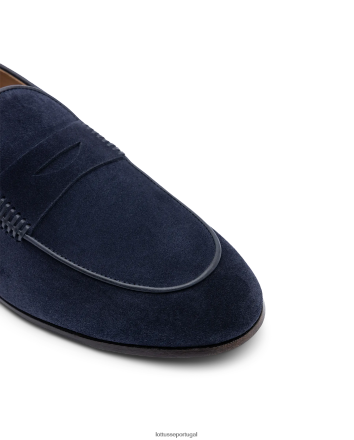 ponto Lottusse homens mocassins de camurça verona azul marinho 86F22T78 calçados
