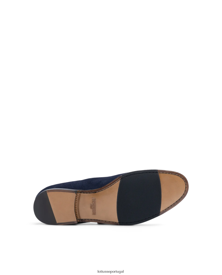 ponto Lottusse homens mocassins de camurça verona azul marinho 86F22T78 calçados