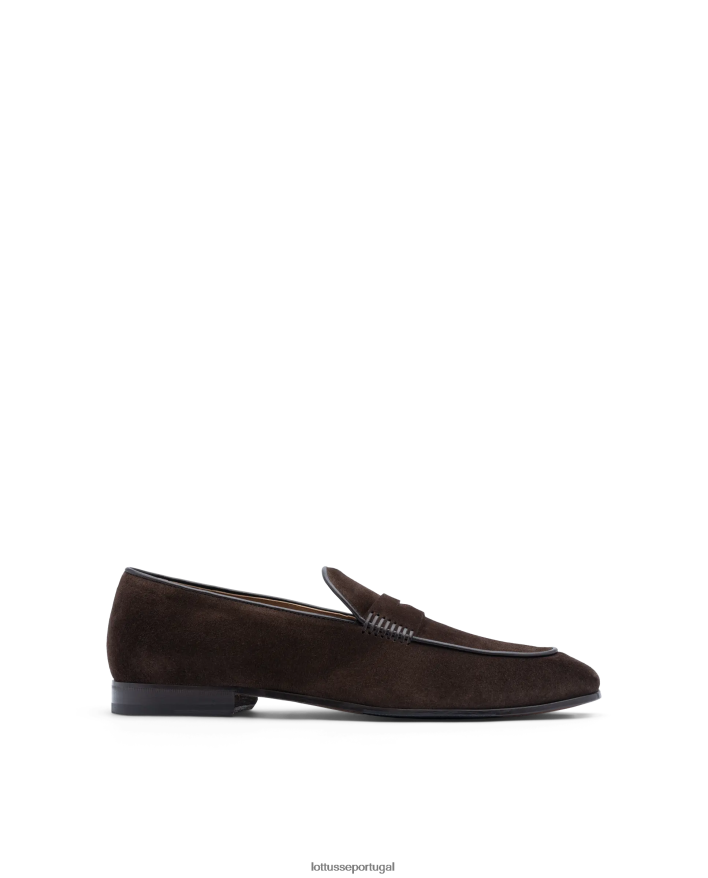ponto Lottusse homens mocassins de camurça verona café 86F22T77 calçados