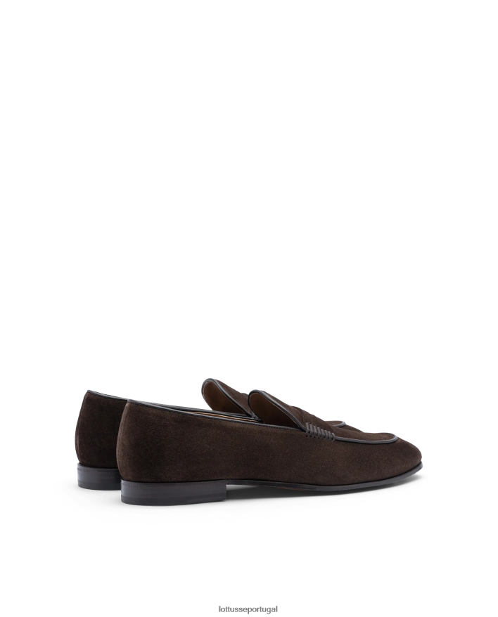 ponto Lottusse homens mocassins de camurça verona café 86F22T77 calçados