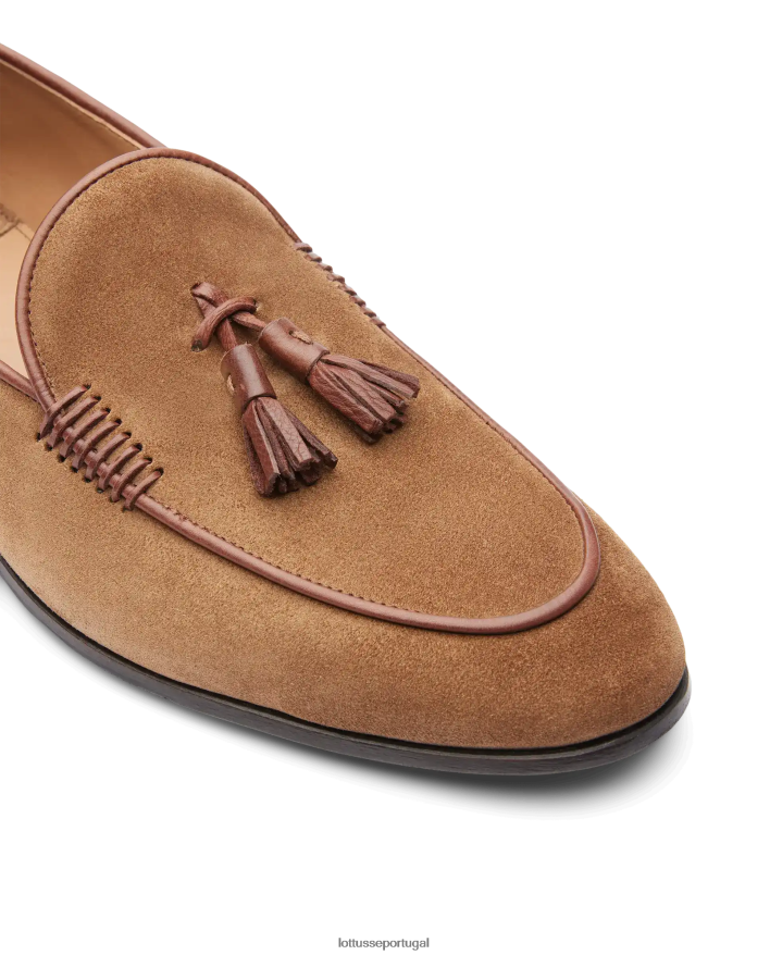 ponto Lottusse homens mocassins de camurça verona marrom 86F22T86 calçados