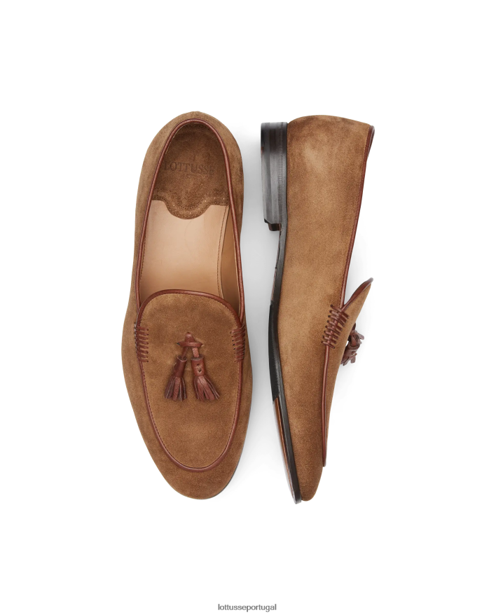 ponto Lottusse homens mocassins de camurça verona marrom 86F22T86 calçados