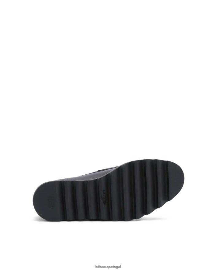 ponto Lottusse homens mocassins de couro anilina de bezerro dublin preto 86F22T181 calçados