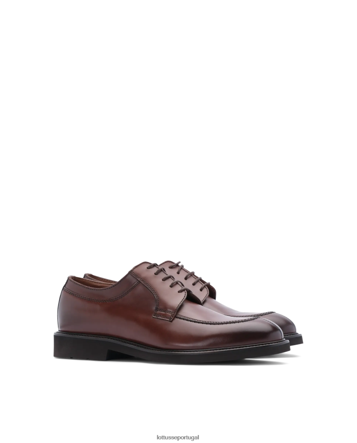 ponto Lottusse homens mocassins derby de bezerro brilhante baltimore café 86F22T162 calçados