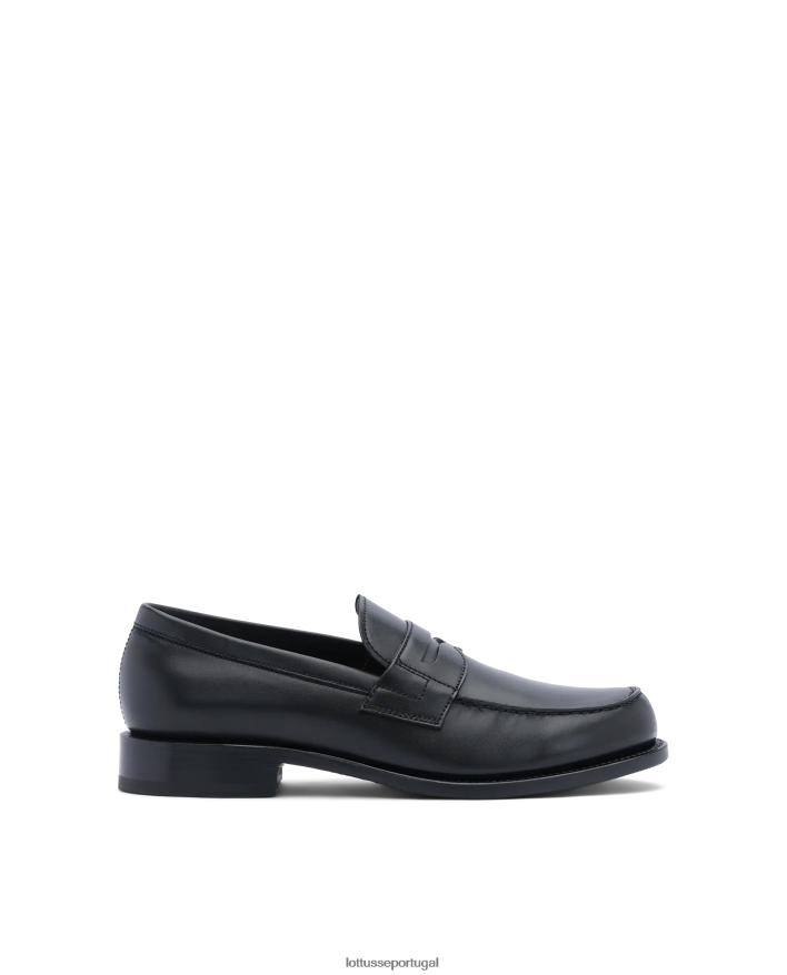 ponto Lottusse homens mocassins kingstown com salto bloco preto 86F22T45 calçados