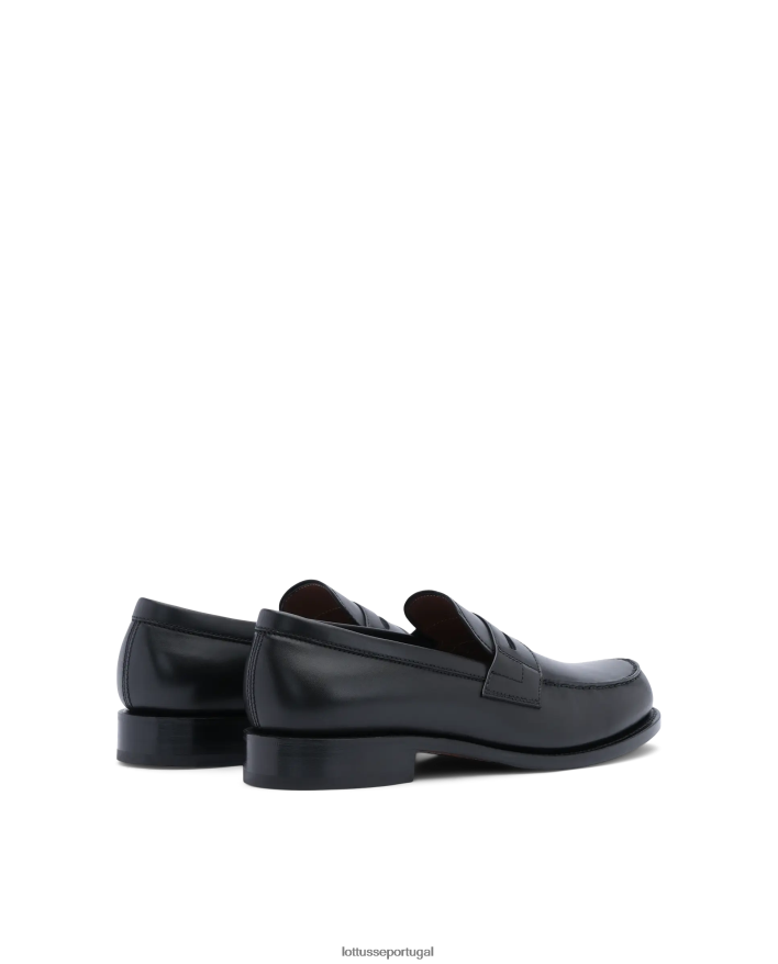 ponto Lottusse homens mocassins kingstown com salto bloco preto 86F22T45 calçados