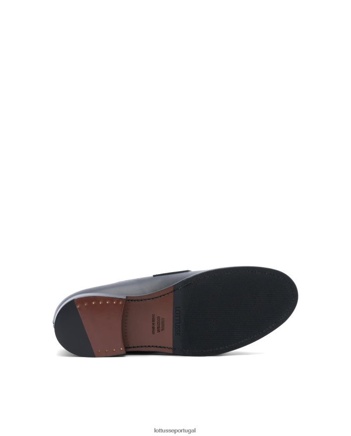 ponto Lottusse homens mocassins kingstown com salto bloco preto 86F22T45 calçados
