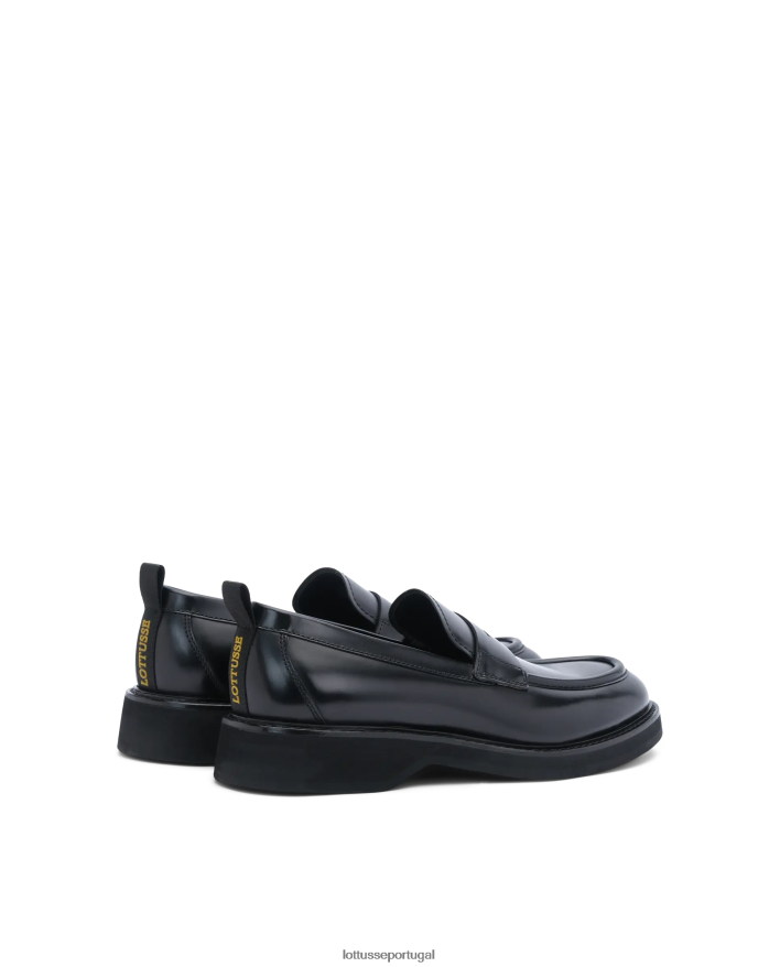 ponto Lottusse homens mocassins macios de cordeiro luca preto 86F22T173 calçados