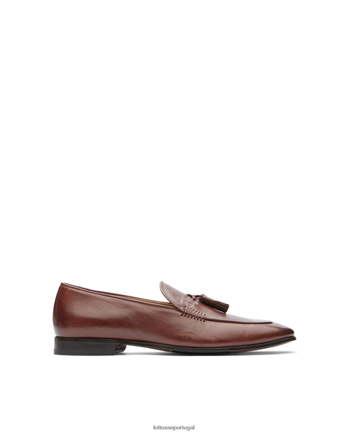 ponto Lottusse homens verona tira os mocassins de bezerro café 86F22T87 calçados