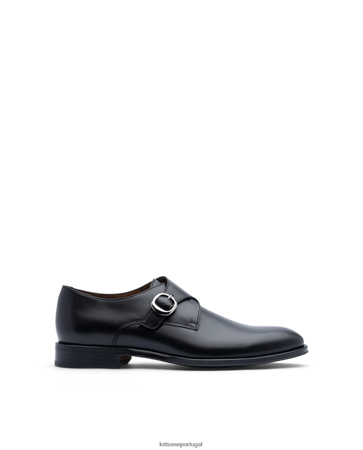 ponto Lottusse homens Lenox escova os monges da panturrilha preto 86F22T12 calçados