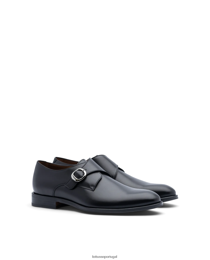 ponto Lottusse homens Lenox escova os monges da panturrilha preto 86F22T12 calçados