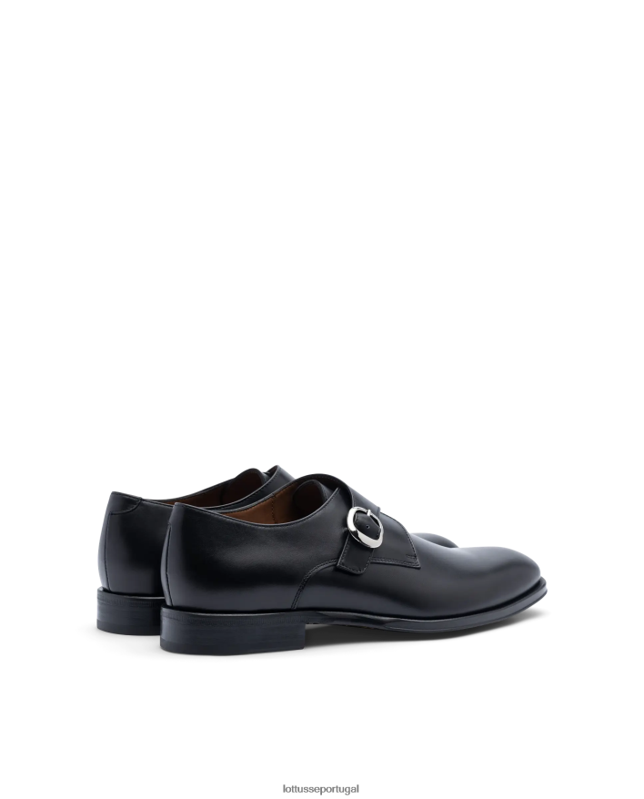 ponto Lottusse homens Lenox escova os monges da panturrilha preto 86F22T12 calçados