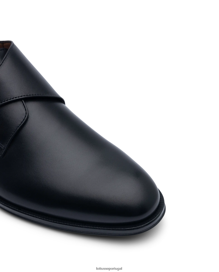 ponto Lottusse homens Lenox escova os monges da panturrilha preto 86F22T12 calçados