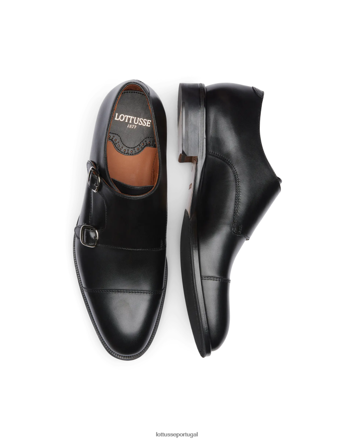ponto Lottusse homens Lenox escova os monges da panturrilha preto 86F22T6 calçados