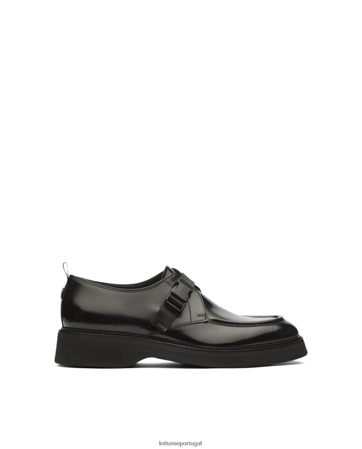 ponto Lottusse homens luca polido fichário bezerro monges preto 86F22T171 calçados