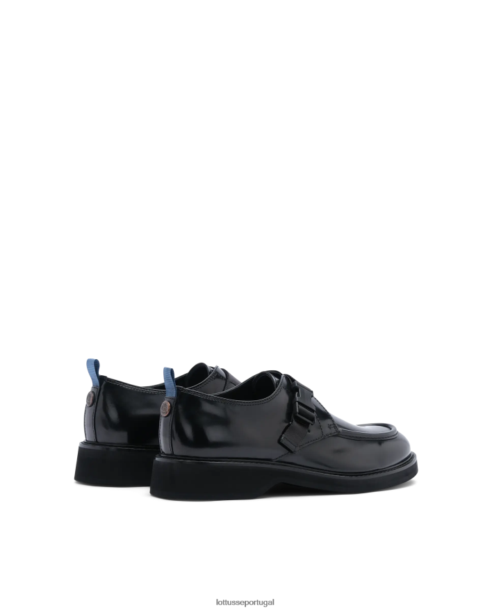 ponto Lottusse homens luca polido fichário bezerro monges preto 86F22T171 calçados
