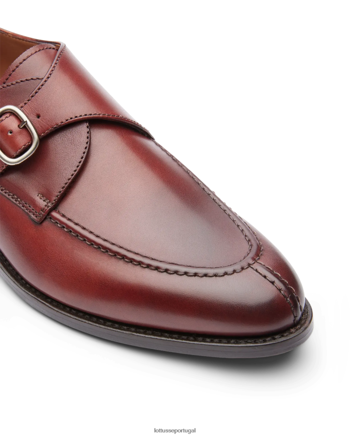 ponto Lottusse homens monges de bezerro de anilina de crosta premium marrom 86F22T95 calçados