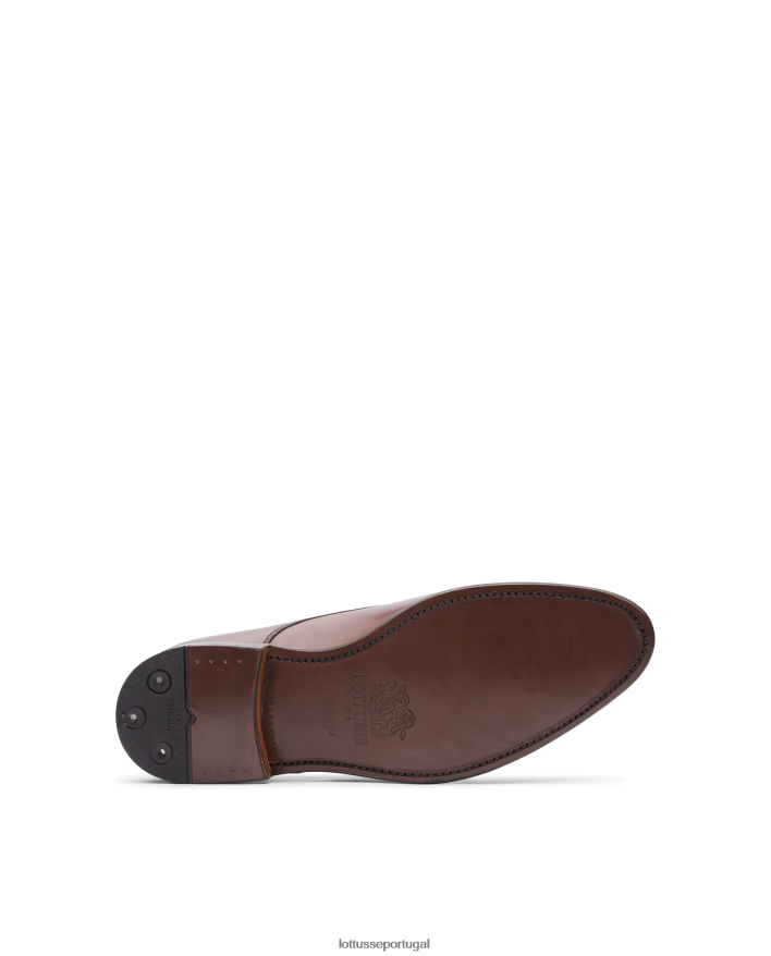ponto Lottusse homens monges de bezerro de anilina de crosta premium marrom 86F22T95 calçados