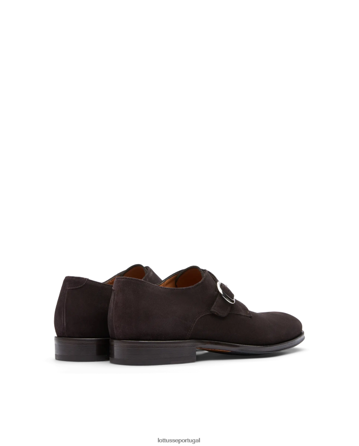 ponto Lottusse homens monges de bezerro de camurça lenox café 86F22T141 calçados