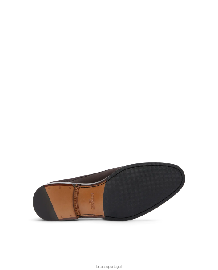ponto Lottusse homens monges de bezerro de camurça lenox café 86F22T141 calçados