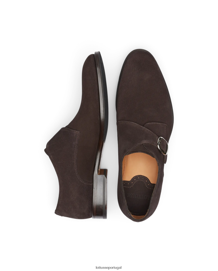 ponto Lottusse homens monges de bezerro de camurça lenox café 86F22T141 calçados