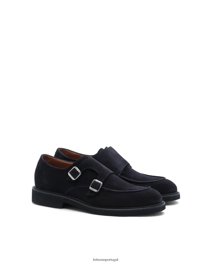 ponto Lottusse homens sapato monge de camurça baltimore marinha 86F22T166 calçados